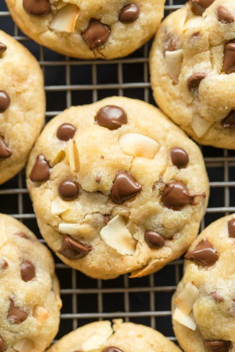 coconut and chocolate cookies