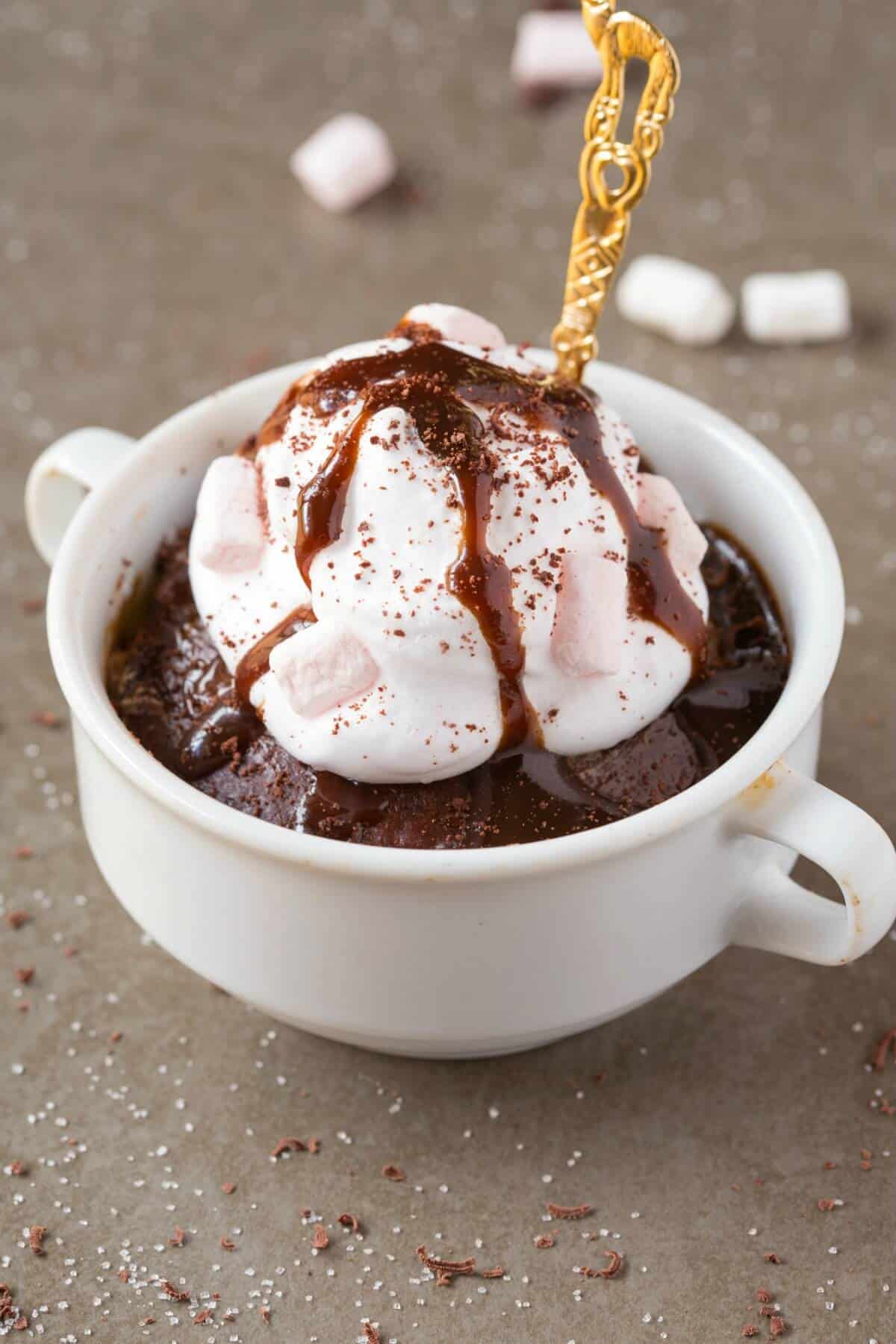 hot chocolate mug cake.