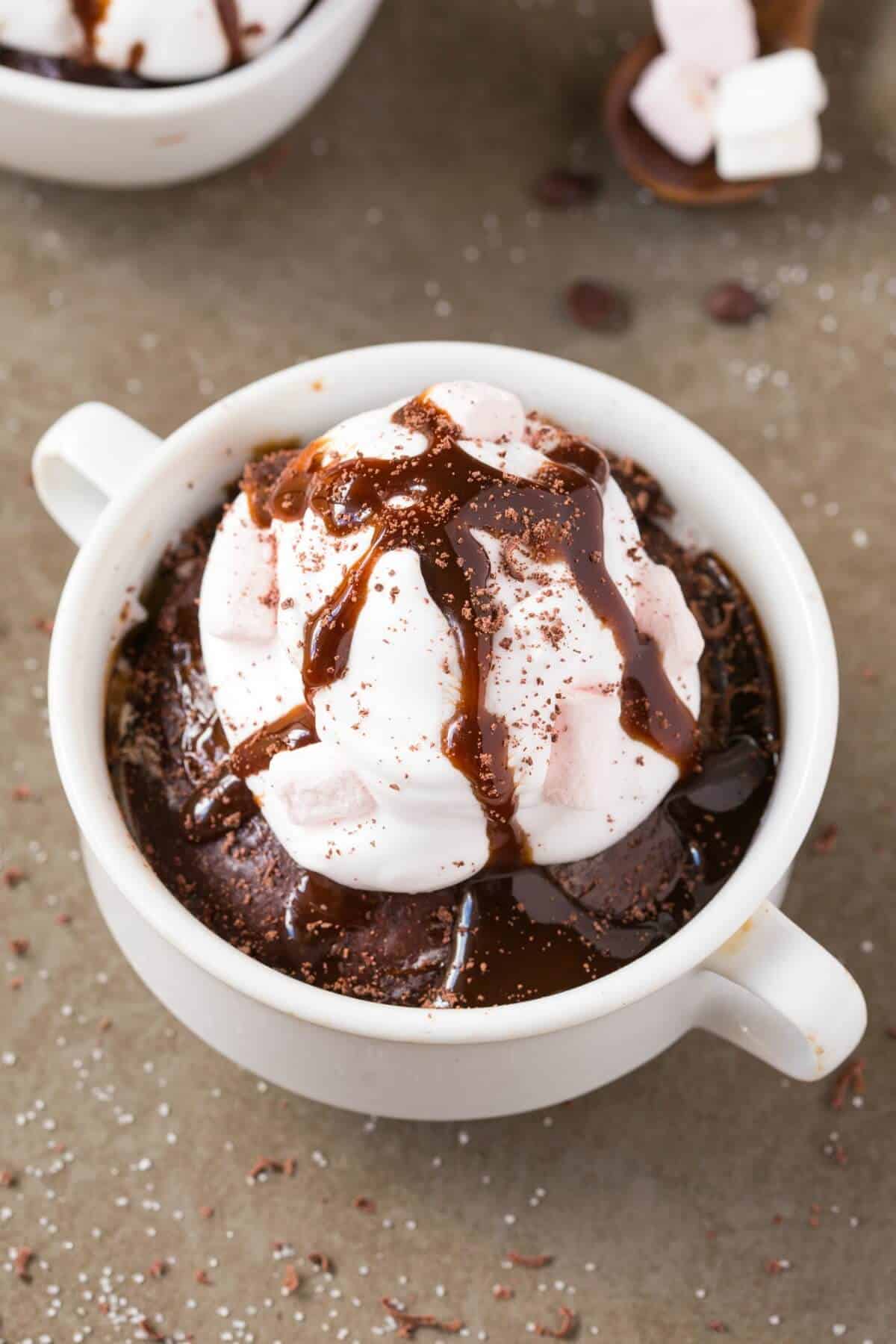 hot cocoa mug cake