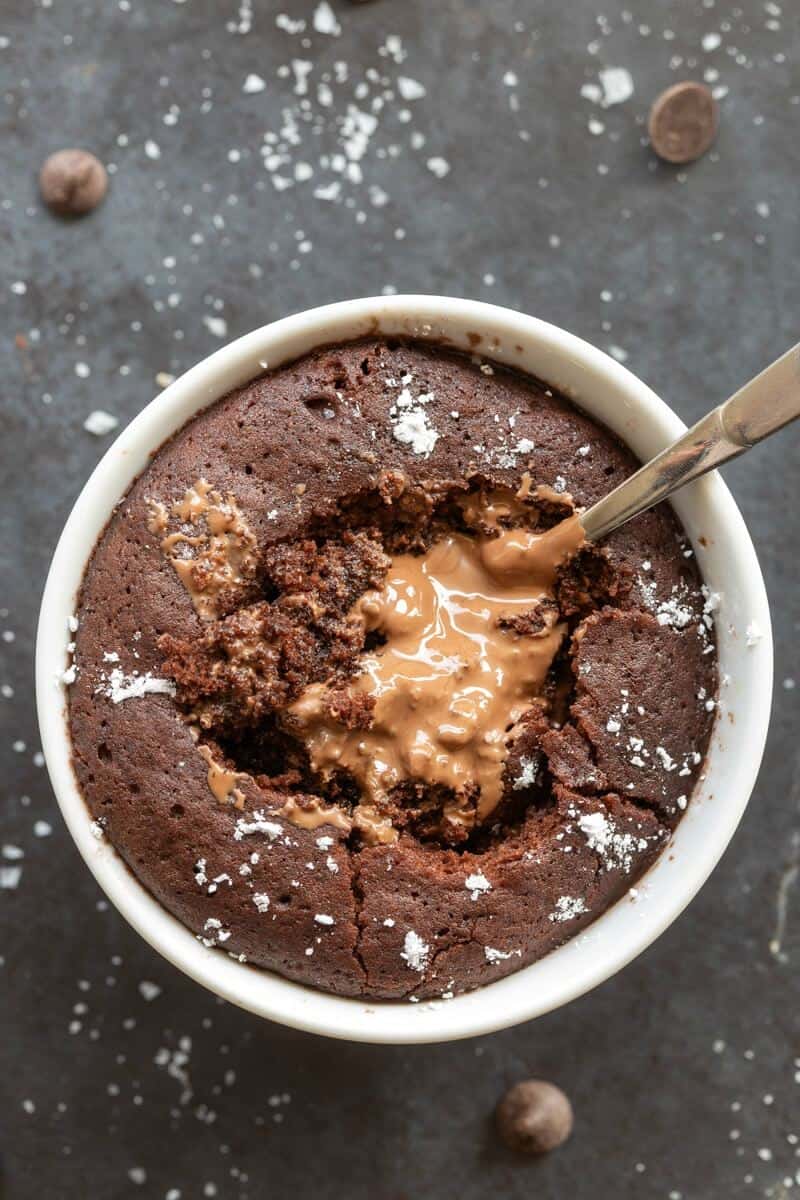 keto lava mug cake