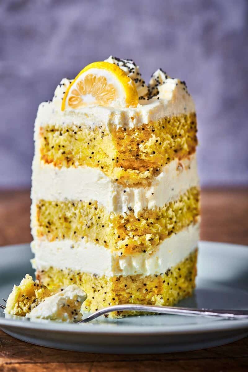 vegan lemon poppyseed cake