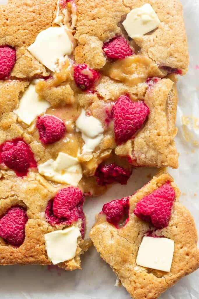 Raspberry Blondies No eggs or dairy! The Big Man's World