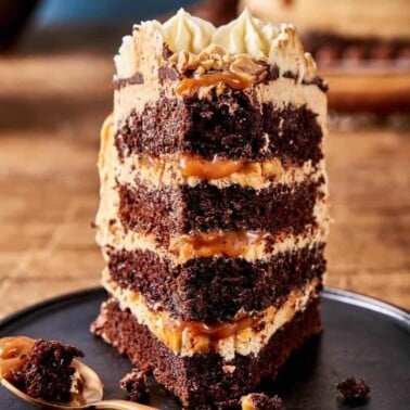 vegan snickers chocolate cake