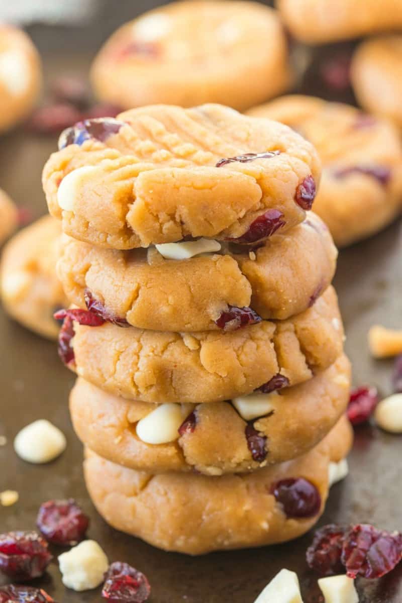 no bake white chocolate cranberry cookies