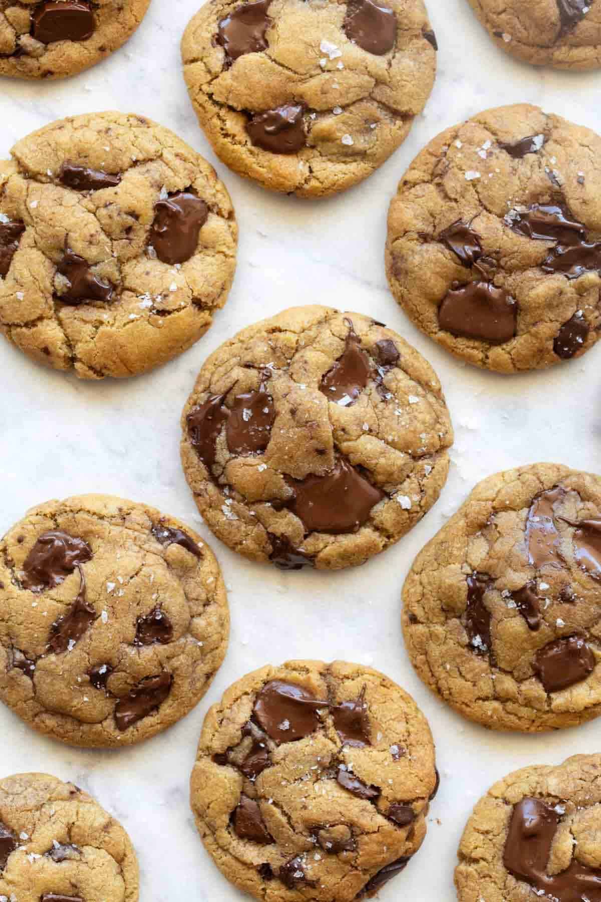 gluten free brown butter chocolate chip cookies