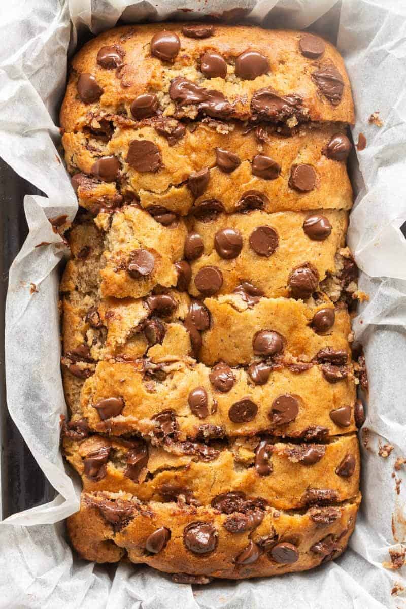 almond flour banana bread image