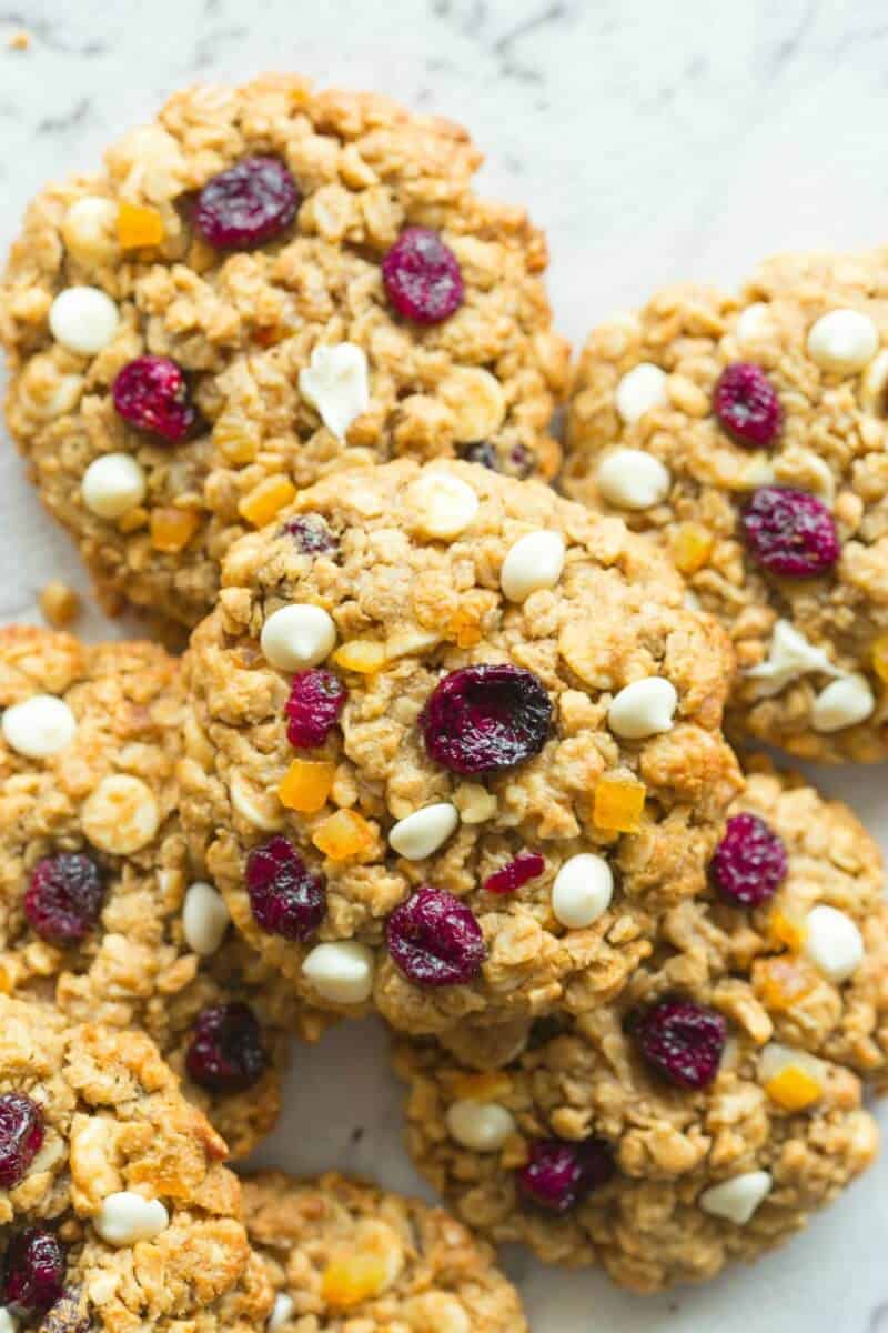 healthy cranberry oatmeal cookies