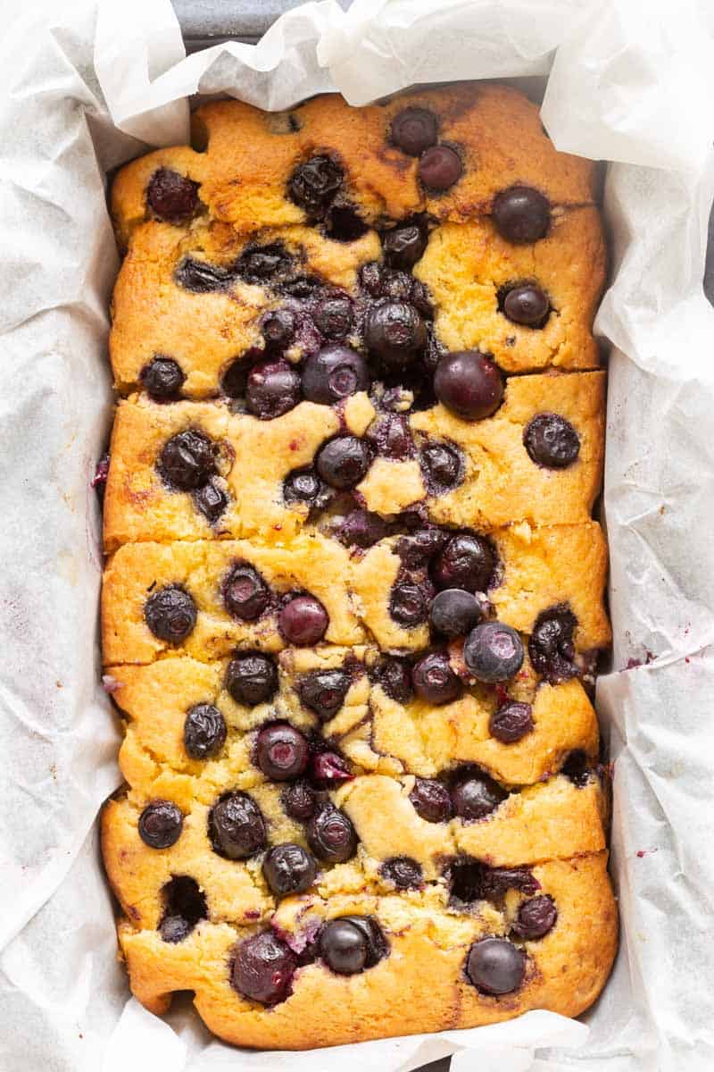 low carb blueberry bread