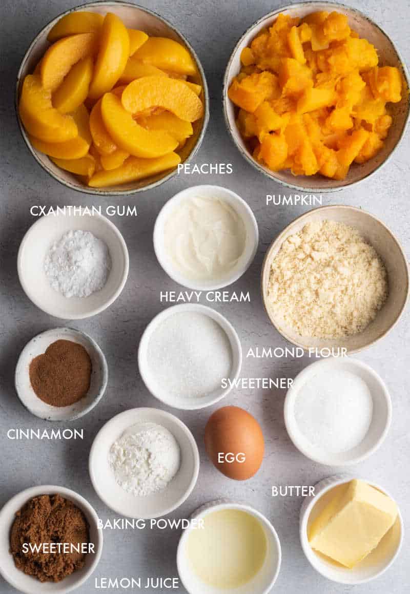 keto peach cobbler ingredients