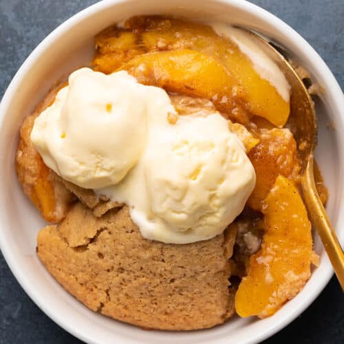 Keto Peach Cobbler- Just 3 grams carbs! - The Big Man's World