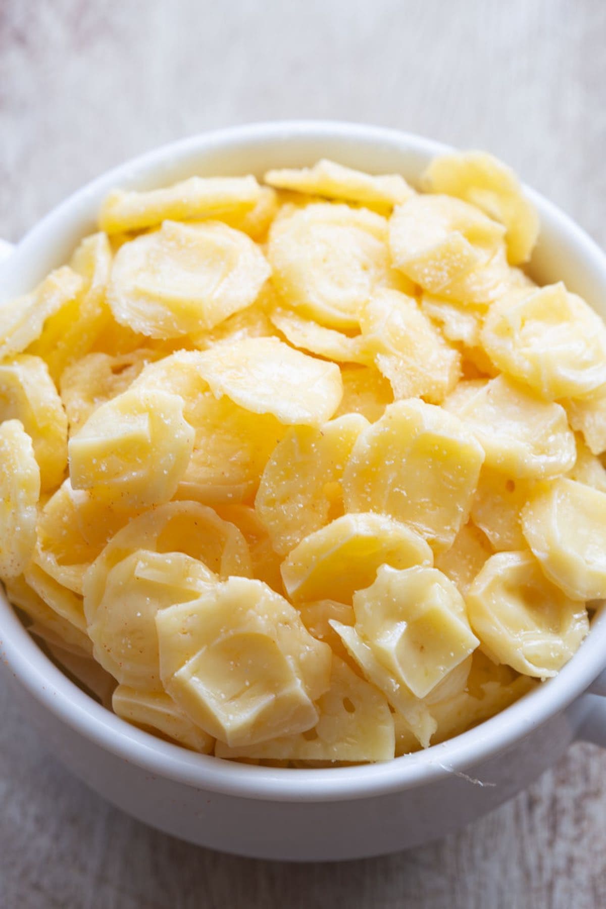 keto cheese puffs in a white bowl. 