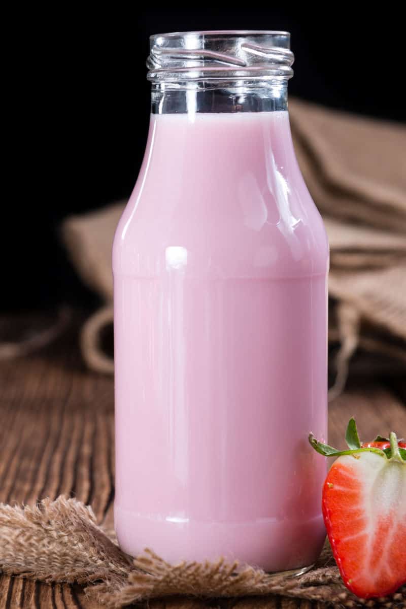 strawberry almond milk
