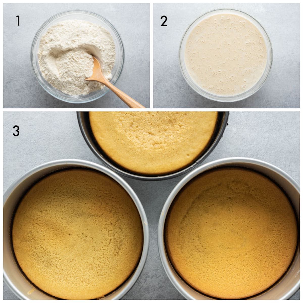 keto strawberry cake process photos. 