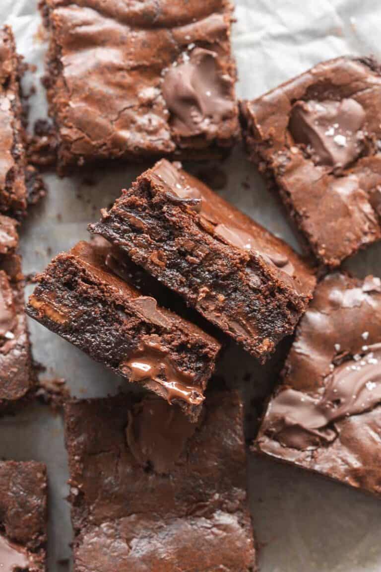 Eggless Brownies {Fudgy and Crinkle tops!} The Big Man's World