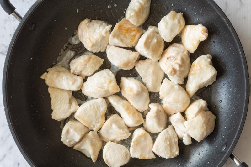 pan fried chicken breast pieces