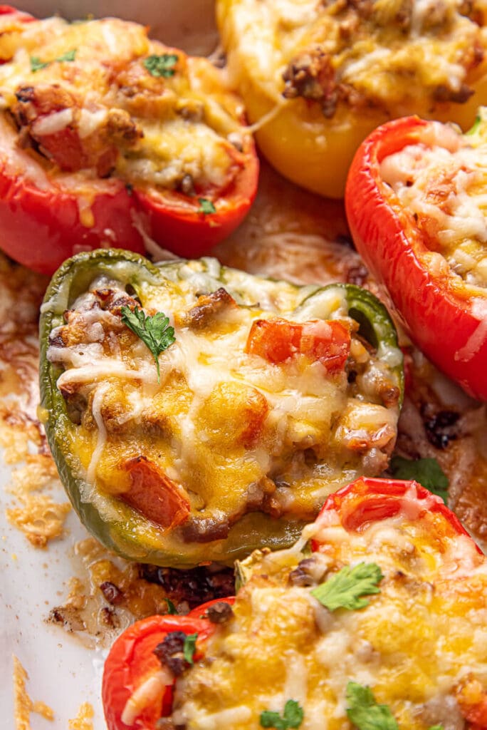 The Best Keto Stuffed Peppers (20 Minute Recipe!)