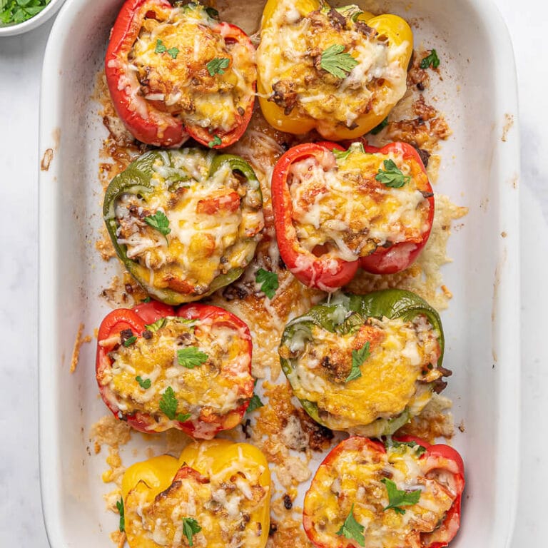The Best Keto Stuffed Peppers (20 Minute Recipe!)