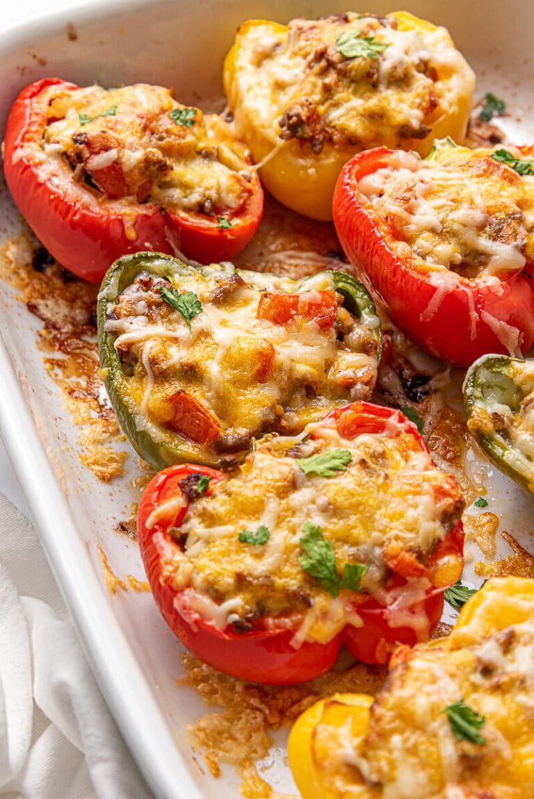 The Best Keto Stuffed Peppers (20 Minute Recipe!)