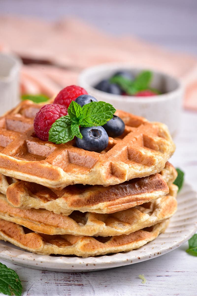 Mini Vanilla Protein Waffles Recipe - The Protein Chef