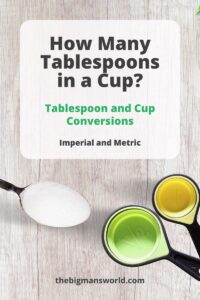 How many tablespoons in a cup - The Big Man's World