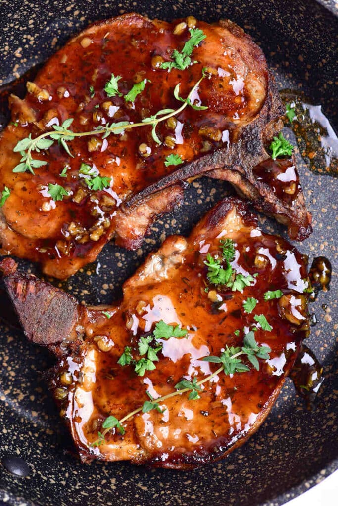 Glazed Juicy Keto Pork Chops (Extra juicy!) - The Big Man's World