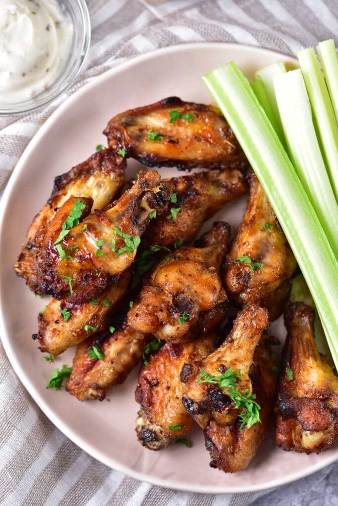 Crispy Air Fryer Chicken Wings (Fresh or frozen!) - The Big Man's World