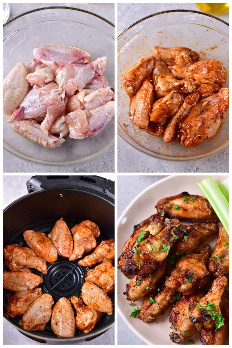 how to air fry chicken wings.