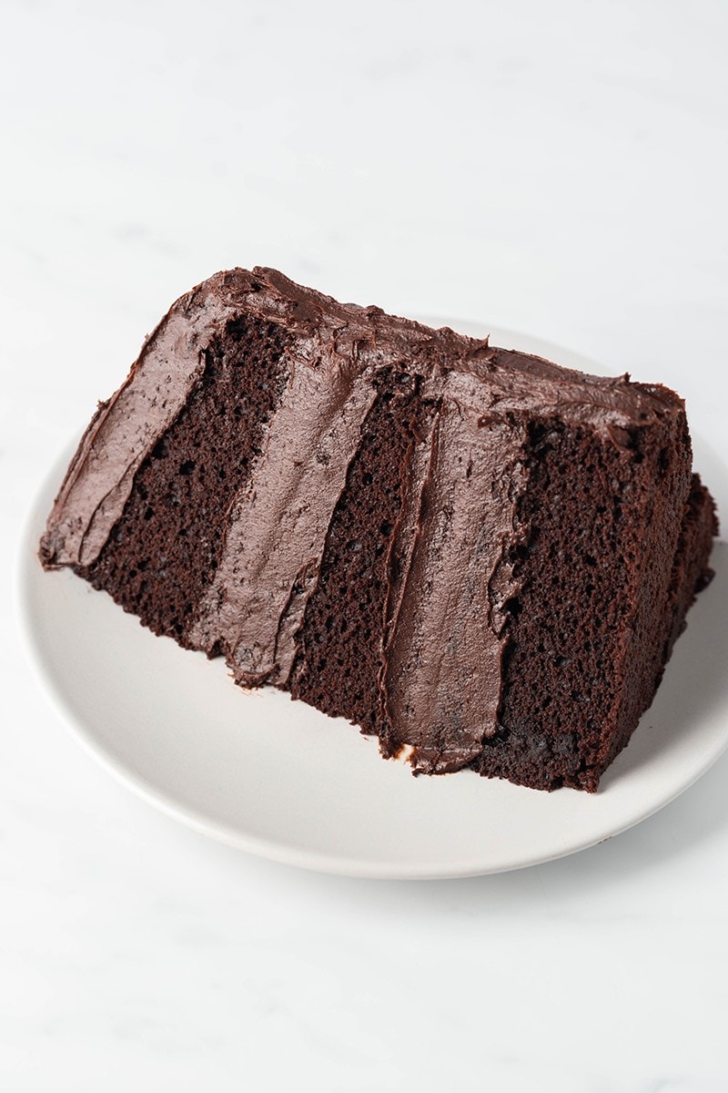 chocolate cake with almond flour.