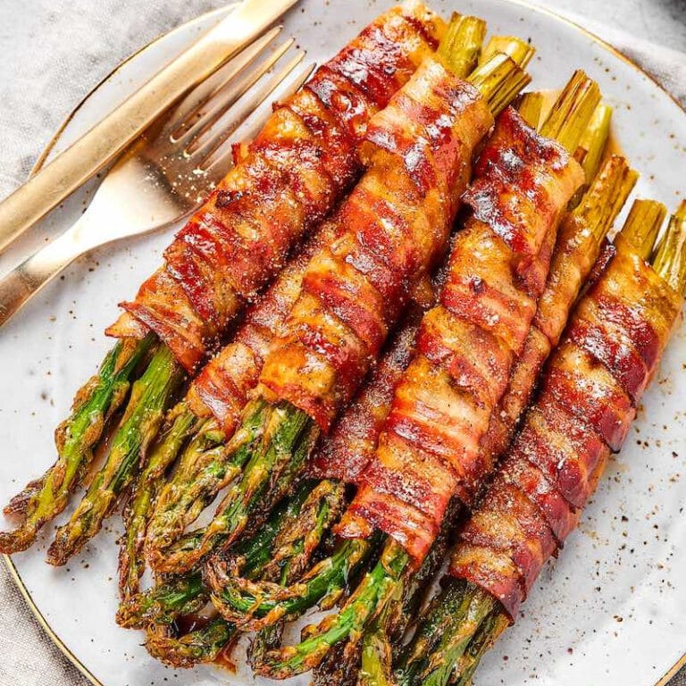 Bacon wrapped asparagus baked grilled or air fryer the big man s