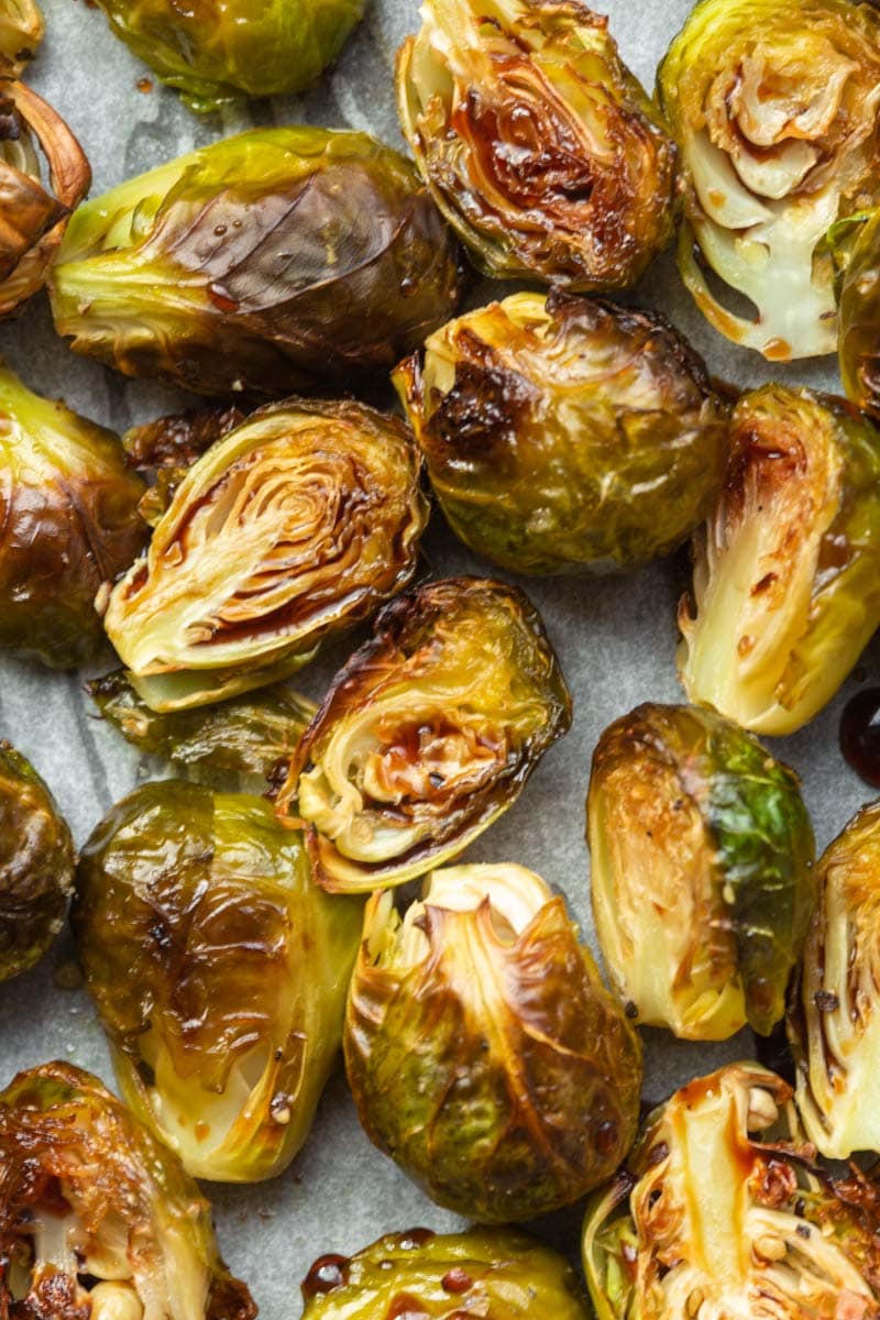 roasted brussels sprouts with balsamic.