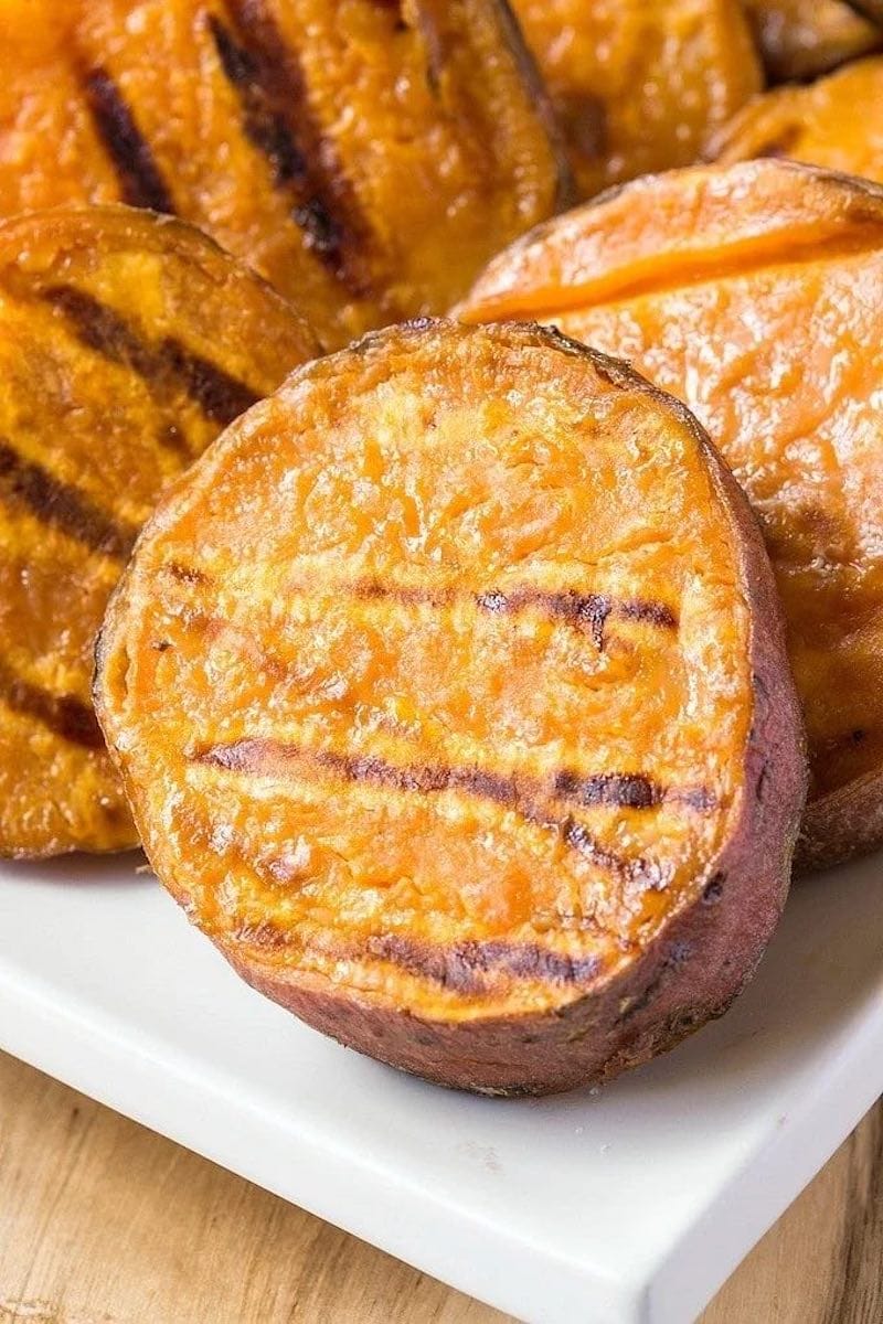 grilled sweet potatoes.