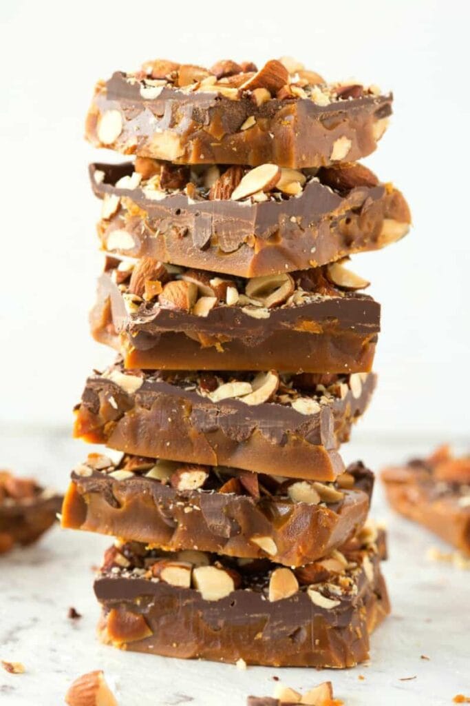 Homemade Almond Roca (4 Ingredients!) - The Big Man's World