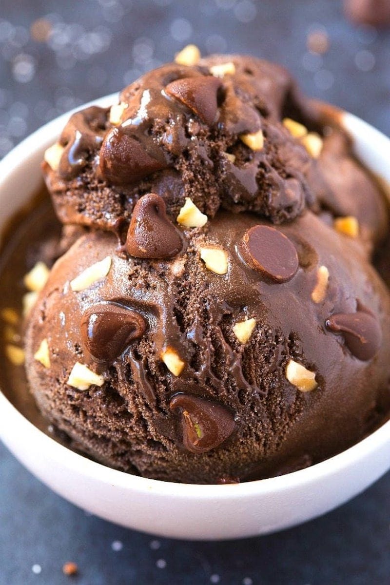 chocolate brownie ice cream.