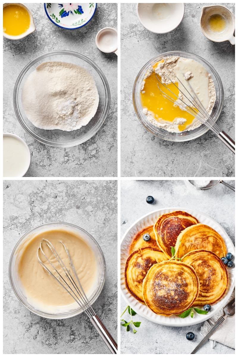 how to make eggless pancakes.