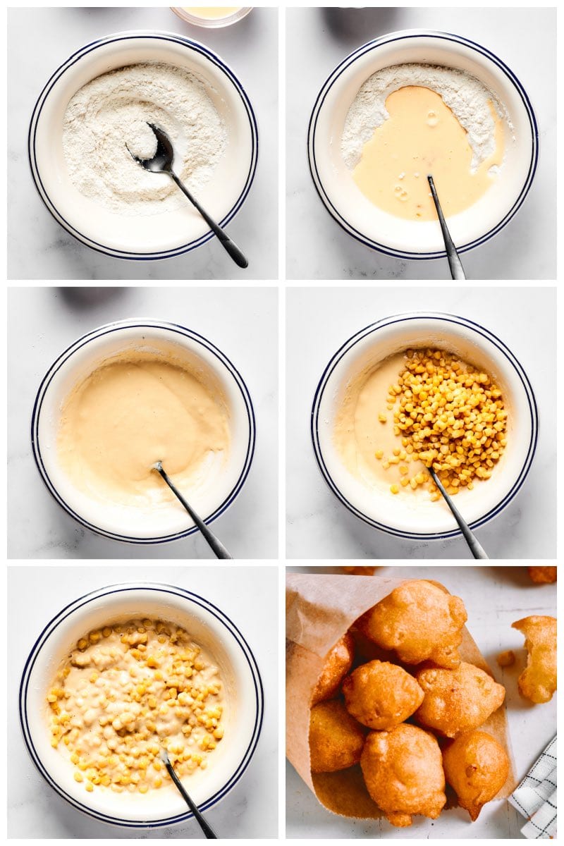 how to make corn nuggets step-by-step.