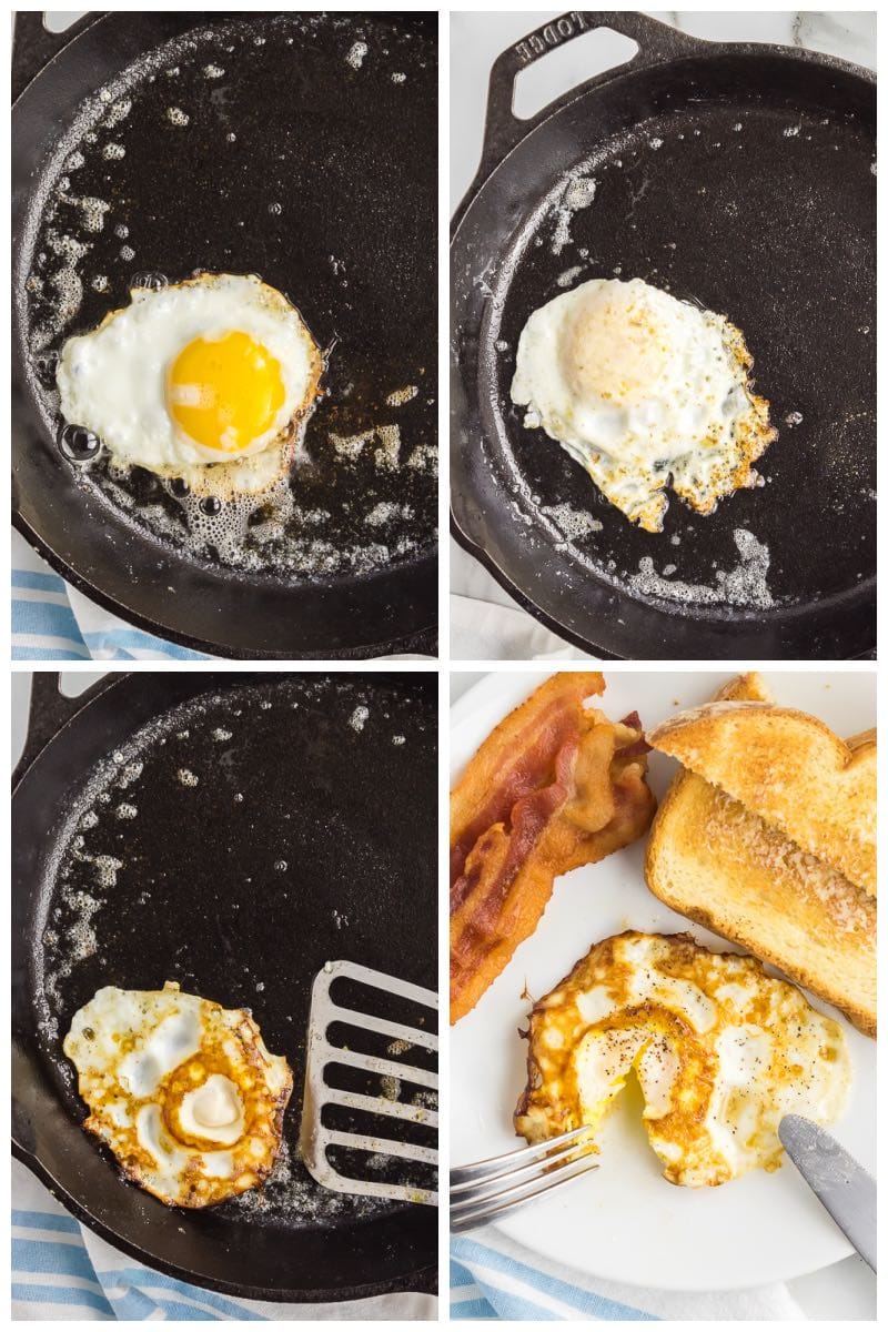 how to make over hard eggs.
