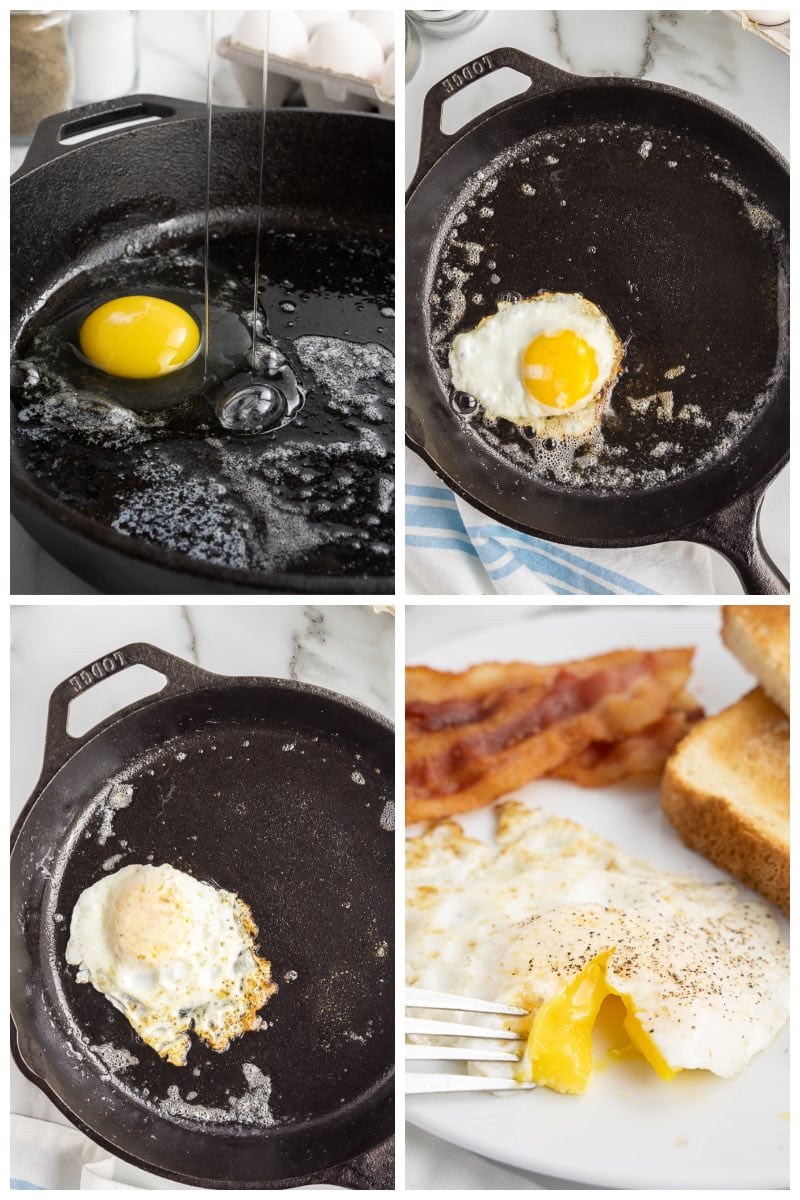 how to make over medium eggs.