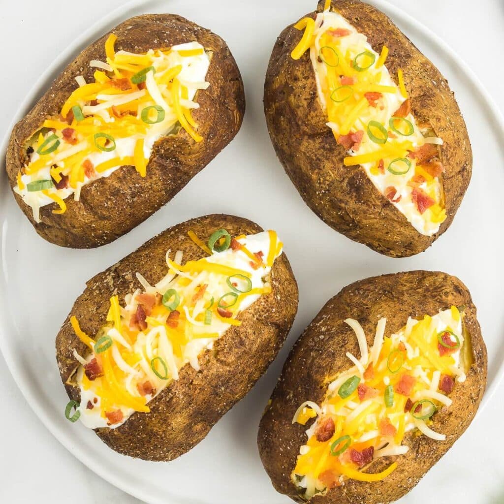 Air Fryer Baked Potatoes | Just Two Minutes Prep Needed