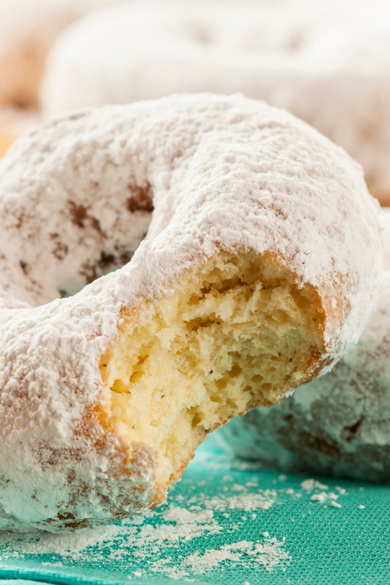 powdered sugar donuts.