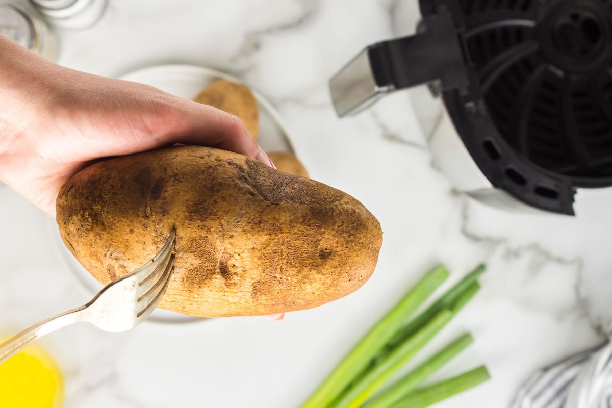 prepped potatoes.