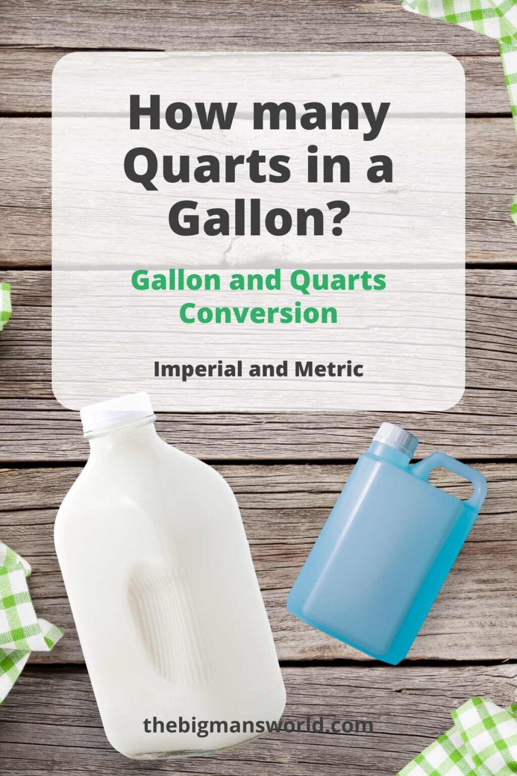 How Many Quarts In A Gallon With Conversion Chart The Big Man s World