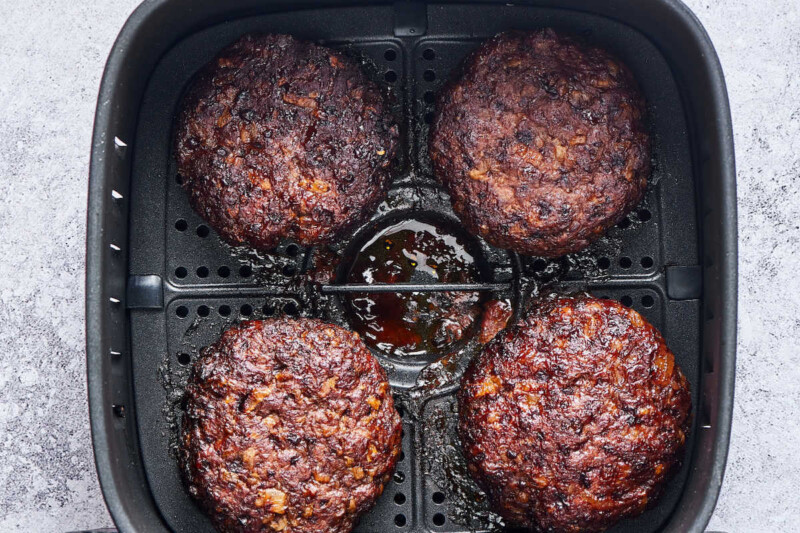 Air Fryer Hamburgers {Extra Juicy and Tender}