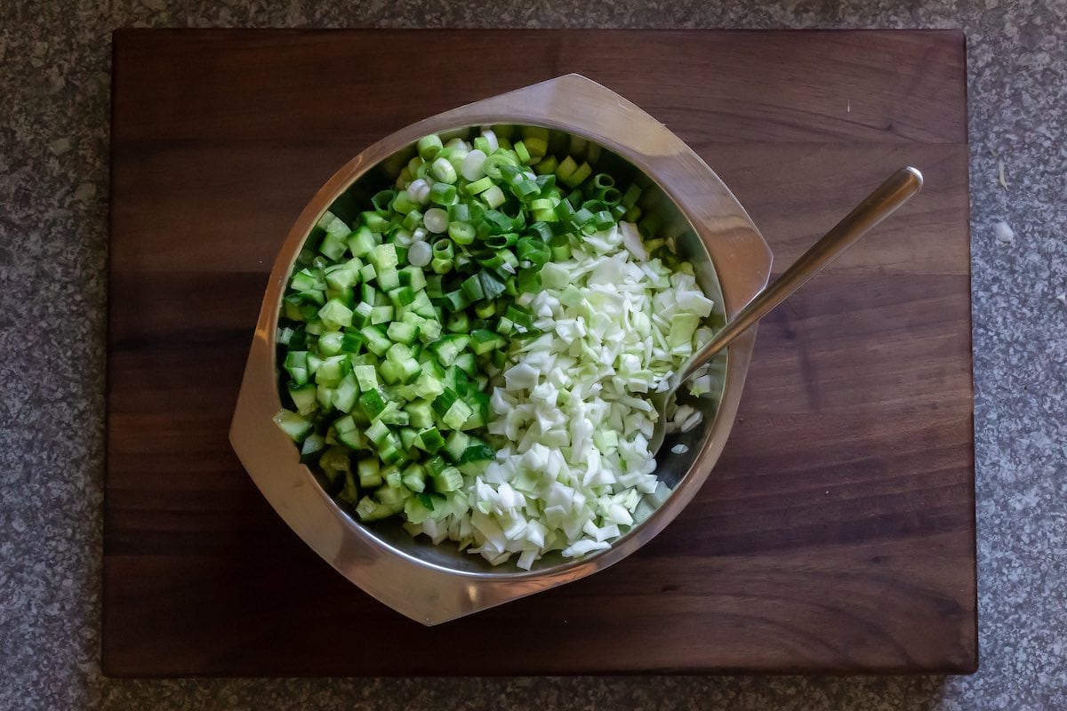 salad ingredients.