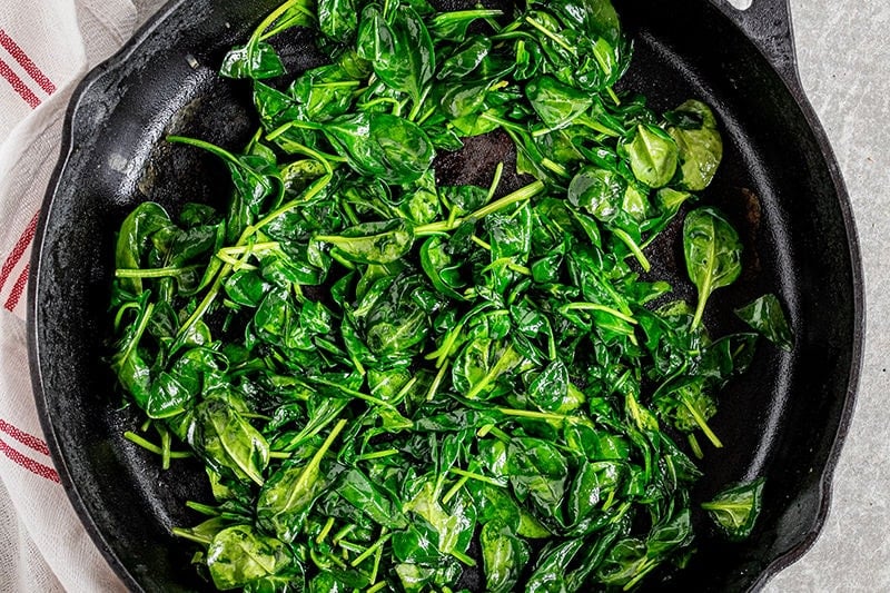 sauteed spinach.