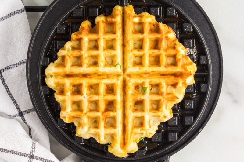 cooked waffles.