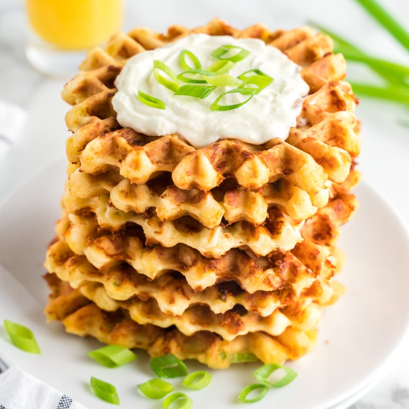 Keto Vegetable Waffles - savory, gluten free, dairy free, healthy