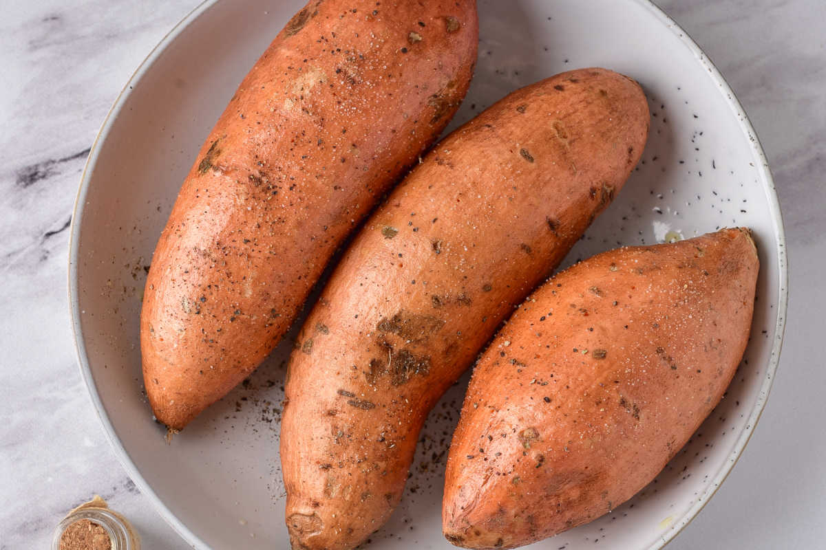 seasoned sweet potatoes.
