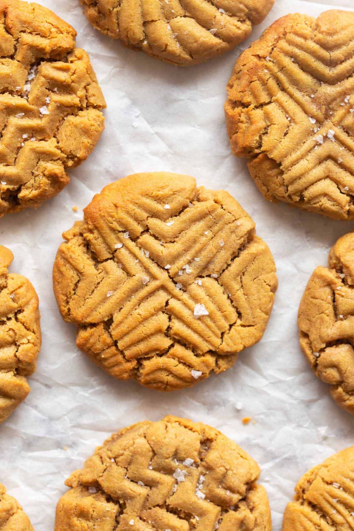 vegan peanut butter cookies.
