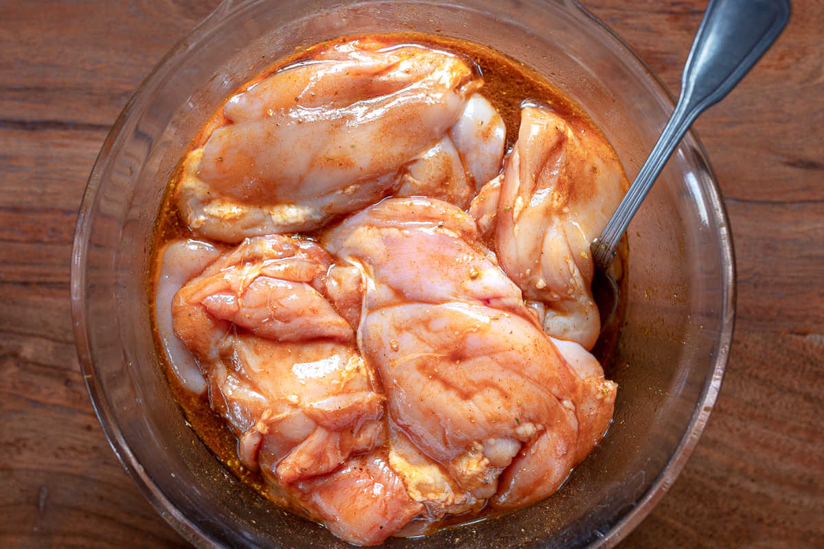 marinated chicken.