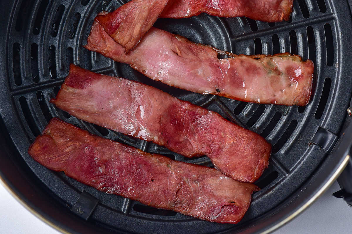 turkey bacon in the air fryer.